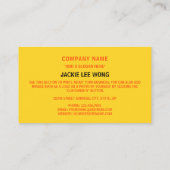 Bhutanese vlag, vlag van Bhutan Visitekaartje (Achterkant)