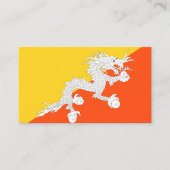 Bhutanese vlag, vlag van Bhutan Visitekaartje (Voorkant)