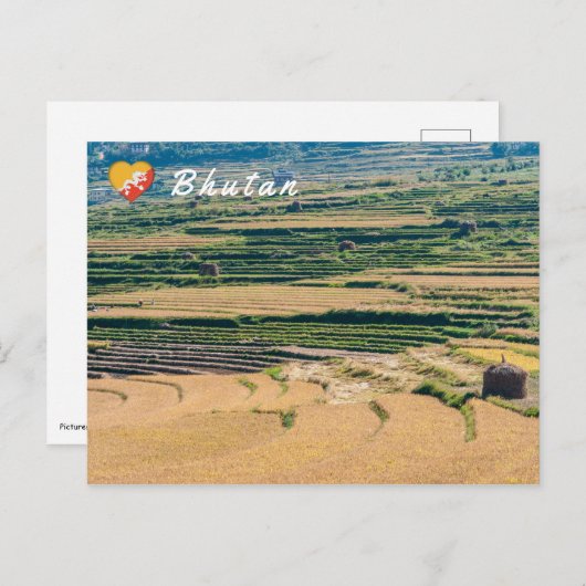 Bhutaneslandschap Briefkaart (Voorkant / Achterkant)