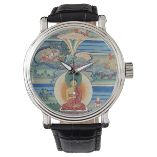 Bhutanesschilderd thanka van de Jataka Tales Horloge