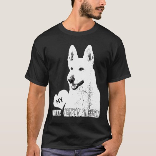 Bhymer Love My White German Shepherd T-shirt (Voorkant)