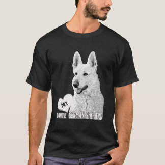 Bhymer Love My White German Shepherd T-shirt