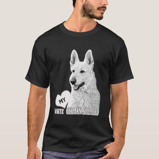 Bhymer Love My White German Shepherd T-shirt (Voorkant)
