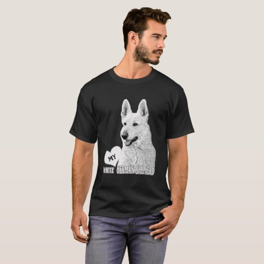 Bhymer Love My White German Shepherd T-shirt (Voorkant volledig)