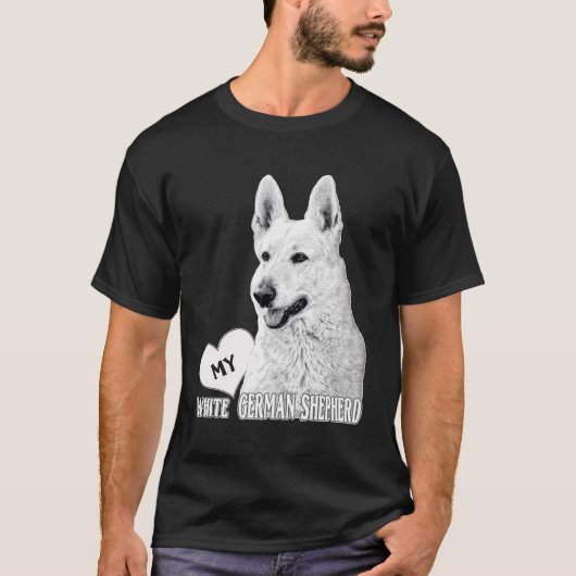 Bhymer Love My White German Shepherd T-shirt (Voorkant)