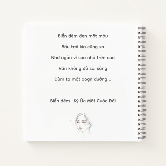 BIỂN ĐÊM- MemoryUs Journaal Notitieboek (Achterkant)