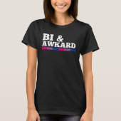 Bi And Awkward Bisexual Pride Flag Minimalist Styl T-shirt (Voorkant)