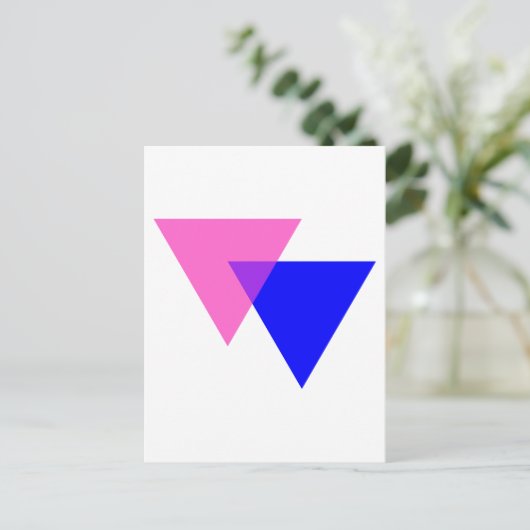 Bi Angles | Bisexual Pride Briefkaart (Staand voorkant)