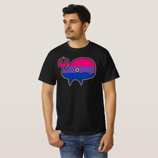 Bi angstig maar trots walvis T-shirt (Voorkant volledig)