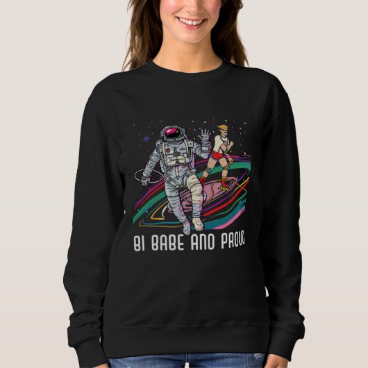 Bi Babe En Trots Biseksuele Regenboog Pride Biseks Trui (Voorkant)