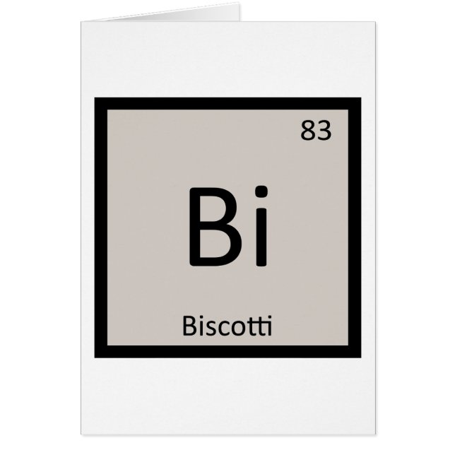 Bi - Biscotti Cookie Scheikunde Periodiek Systeem (Voorkant)