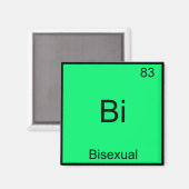 Bi - Biseksueel Chemie Element Symbool Grappig Magneet (Voorkant / Achterkant)