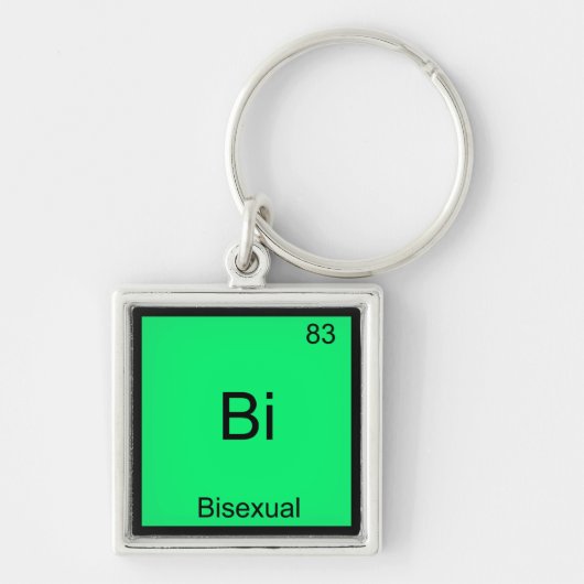 Bi - Biseksueel Chemie Element Symbool Grappig Sleutelhanger (Voorkant)