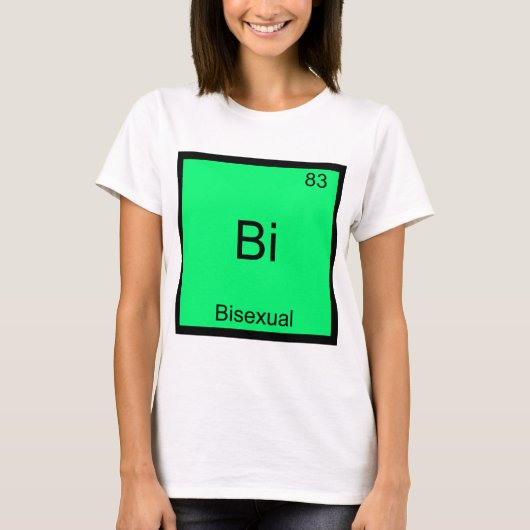 Bi - Biseksueel Chemie Element Symbool Grappig T-shirt (Voorkant)