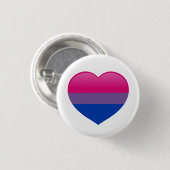 bi biseksuele vlag liefde hart ronde button 3,2 cm (Voorkant /achterkant)