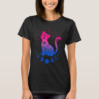 Bi Bisexual Pride Flag Colors Astronomy Cat LGBT T-shirt