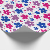 Bi Bisexual Pride Flowers Doodle Roze Blauw Paarse Cadeaupapier (Hoek)