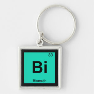 Bi - Bismut Chemie Periodiek Systeem Symbool Sleutelhanger