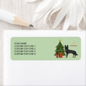 Bi-Black Duitse herder feestelijke kerstboom Etiket (Insitu)