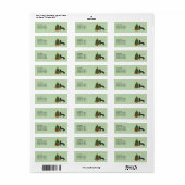 Bi-Black Duitse herder feestelijke kerstboom Etiket (Full Sheet)