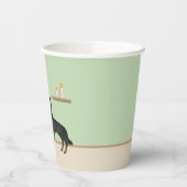 Bi-Black Duitse herder feestelijke kerstboom Papieren Bekers (Links)