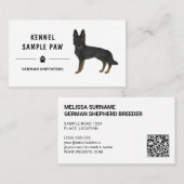 Bi-Black Duitse Herder GSD Hondenkennel Fokker Visitekaartje (Voorkant / Achterkant)