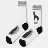 Bi-Black Duitse herder hond met aangepaste naam Sokken (Links)