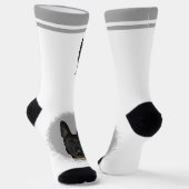 Bi-Black Duitse herder hond met aangepaste naam Sokken (Gebogen)