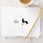 Bi-Black Duitse herder Schattigee hond en aangepas Etiket (Insitu)