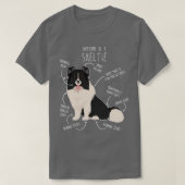 Bi Black Sheltie Shetland Sheepdog Anatomie T-shirt (Design voorkant)