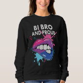 Bi Bro And Proud Bisexual Rainbow Pride Bisexualit Trui (Voorkant)