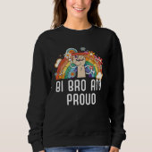 Bi Bro And Proud Bisexual Rainbow Pride Bisexualit Trui (Voorkant)