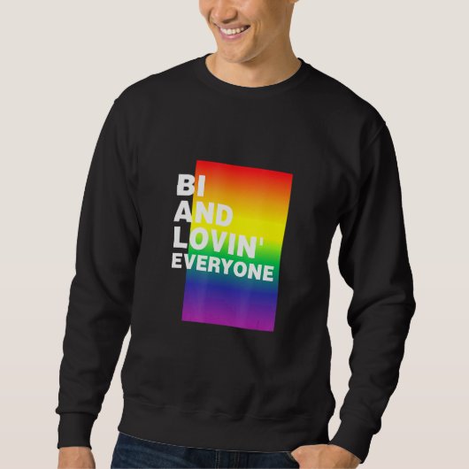 Bi en Lovin Iedereen Lgbtq Bisexual Pride Bi Prid Trui (Voorkant)