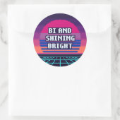 Bi En Stralend Fel Trots Pixel Sticker (Tas)