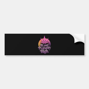 Bi En Waarschijnlijk High Biseksuele Trots Vlag LG Bumpersticker
