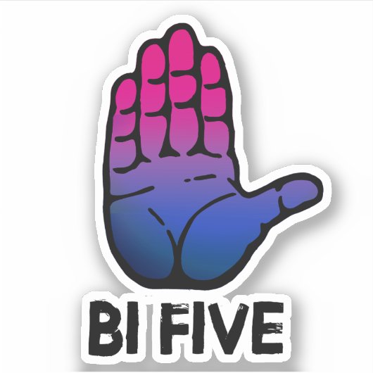 Bi Five Hoge Vijf Sticker (Voorkant)
