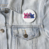 Bi Flag French Bulldog Pride Lgbtq Dogs Button (In situ)