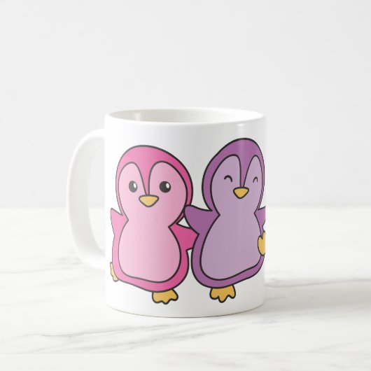Bi Flag Pride Lgbtq Cute Penguin Coffee Mok (Voorkant links)