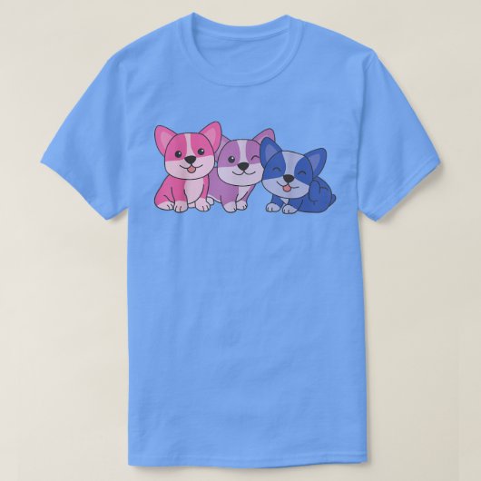 Bi Flag Pride Lgbtq Dogs Bi Corgi T-shirt (Design voorkant)