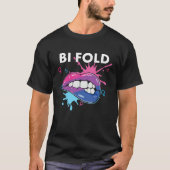 Bi Fold Bisexual Rainbow Pride March Bisexuality L T-shirt (Voorkant)