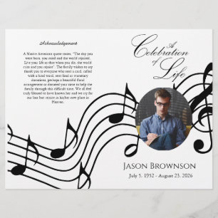 Bi-Fold Pink Hydrangeas Funeral Programme Flyer