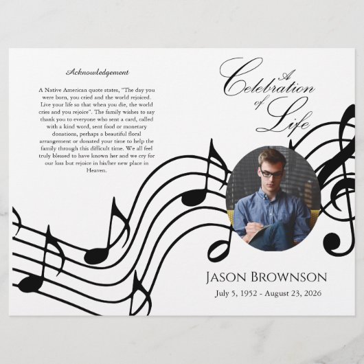 Bi-Fold Pink Hydrangeas Funeral Programme Flyer (Voorkant)