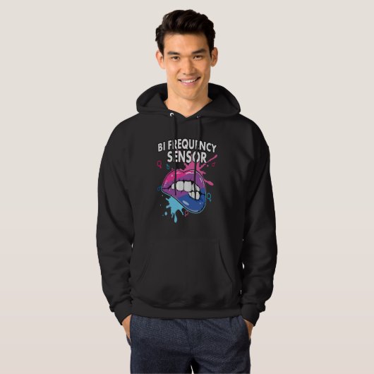 Bi Frequency Sensor Bisexual Rainbow Pride Bisexua Hoodie (Voorkant volledig)