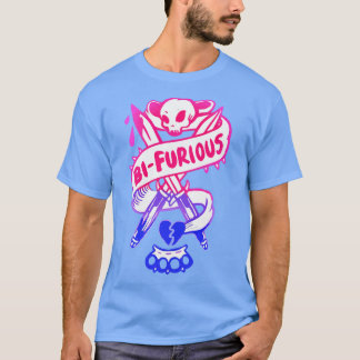 bi furieus biseksueel 2017 regenboog schattig grap t-shirt