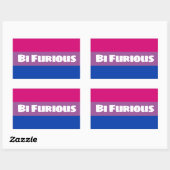 Bi Furious Rechthoekige Sticker (Vel)