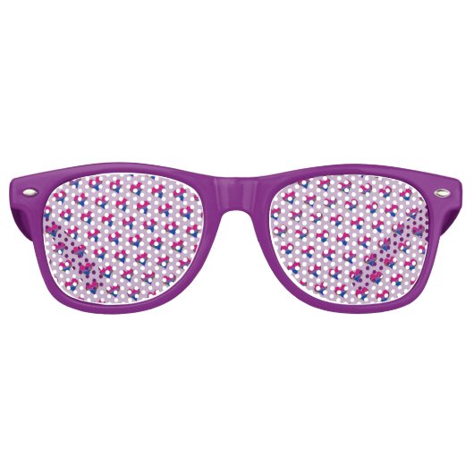 Bi Hart Patroon Retro Zonnebril (Voorkant)