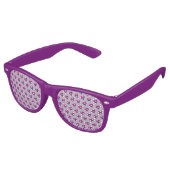 Bi Hart Patroon Retro Zonnebril (Gekanteld)