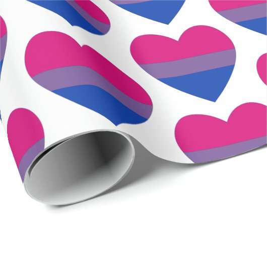 Bi Heart Wrapping Papier (Rol Hoek)