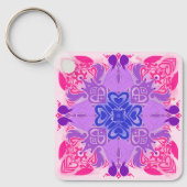 Bi Hearts Radial Art Sleutelhanger (Voorkant)