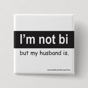 Bi Husband Square Vierkante Button 5,1 Cm